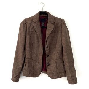 Banana Republic Wool Blend Brown Academia Business Blazer size 4
